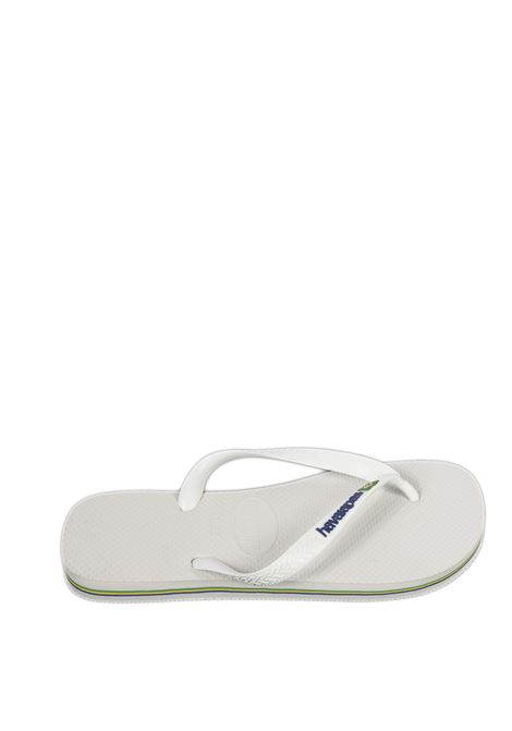 white brasil logo sandal HAVAIANAS | 4110850BRASIL LOGO-0001